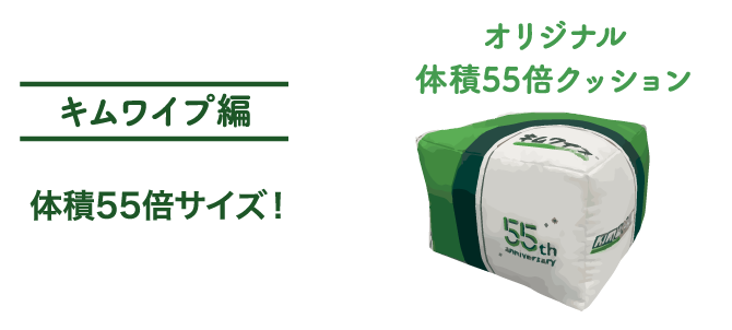 <キムワイプ編> オリジナル体積55倍クッション